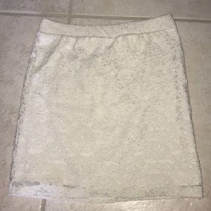 White floral skirt